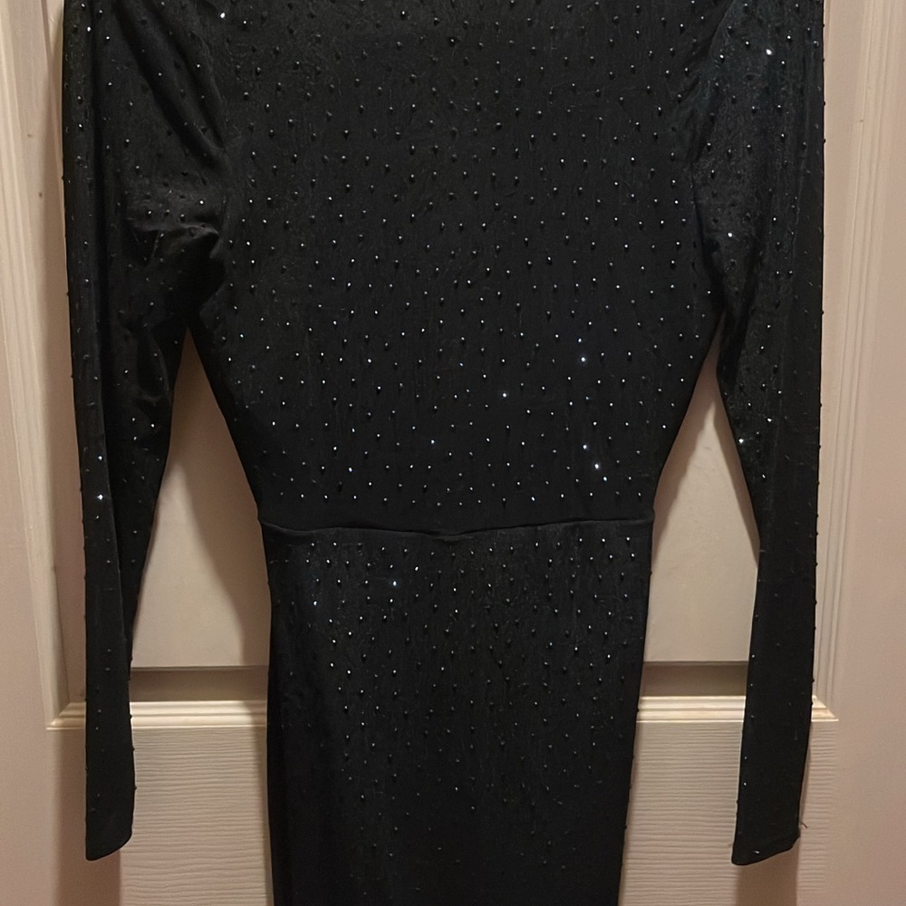 Windsor Black Long Sleeve Dress with Sparkle